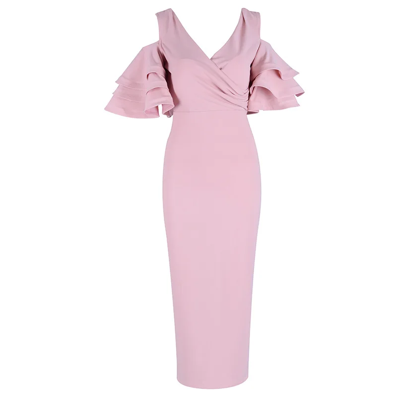 Платье-макси с треугольным вырезом весеннее/летнее 2019 | Женская одежда