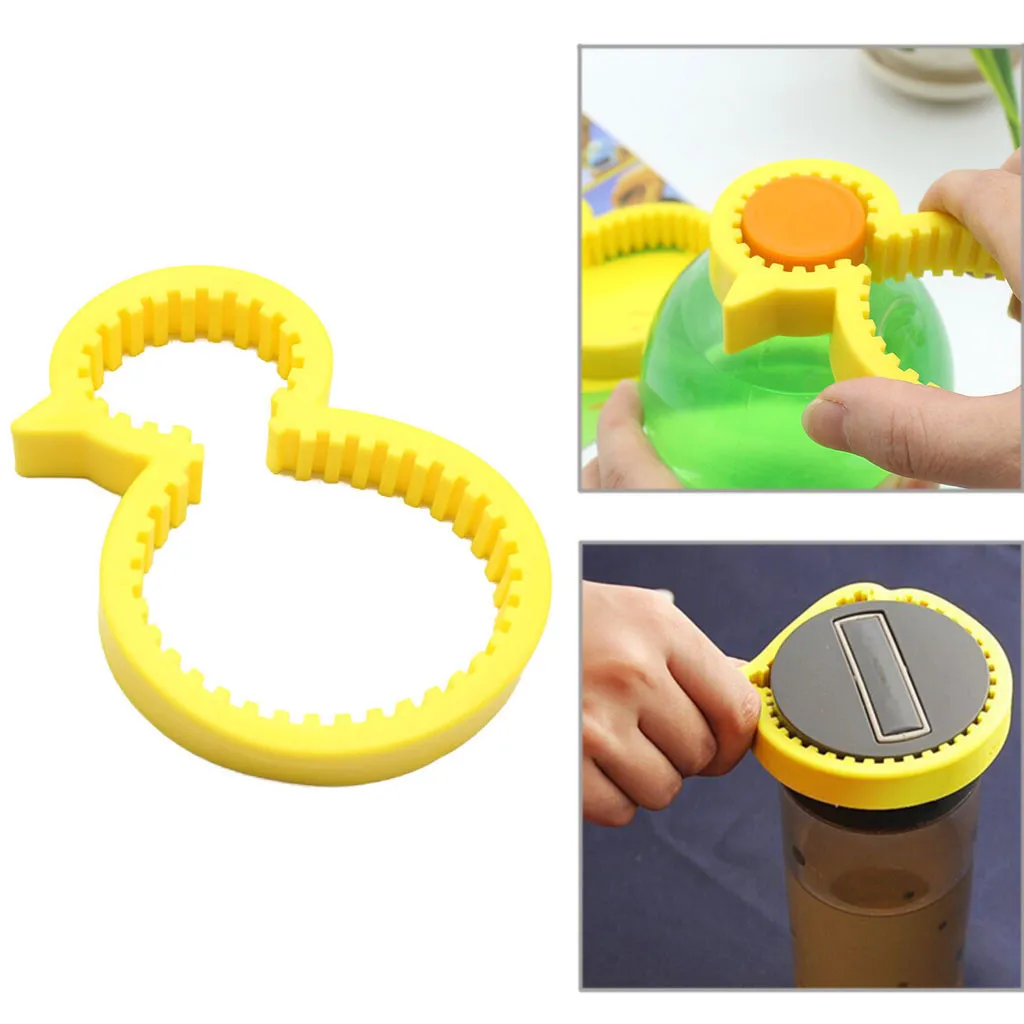 1 шт. силиконовая маленькая Желтая утка открывалка для бутылок противоскользящая