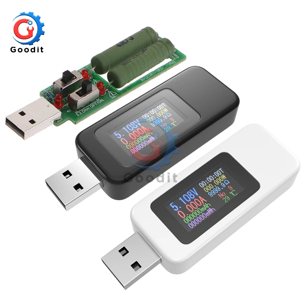10 в 1 USB Тестер DC Цифровой вольтметр Amperimetro Напряжение Ток Амперметр детектор Банк