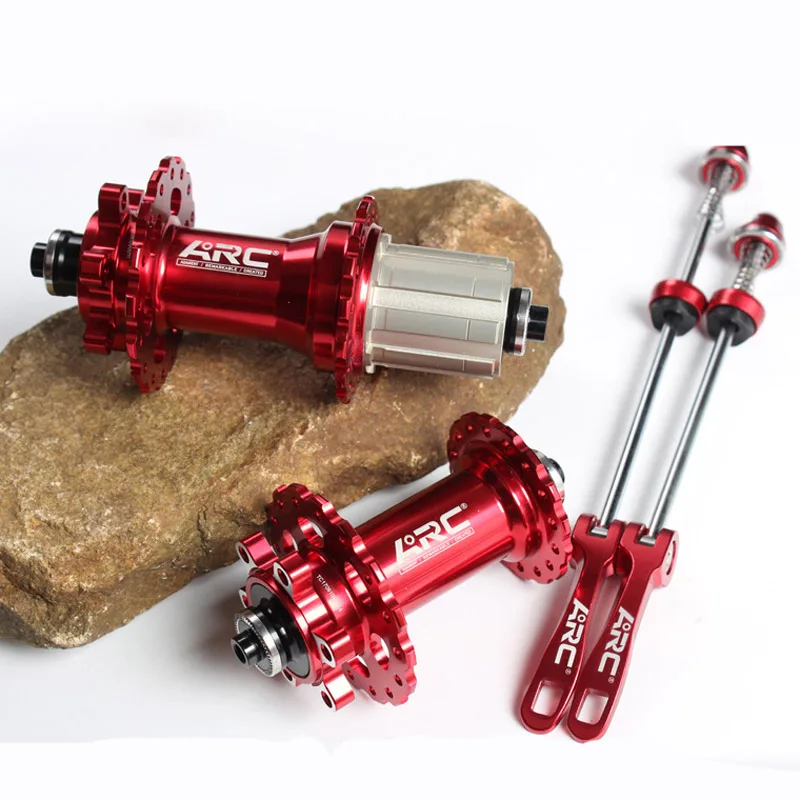 399g ARC MTB велосипедный концентратор Алюминиевый сплав 4 подшипника горный передний задний 32/32 отверстия концентратор 120 кольцо для sh1man0 8-11 скорость - Цвет: red
