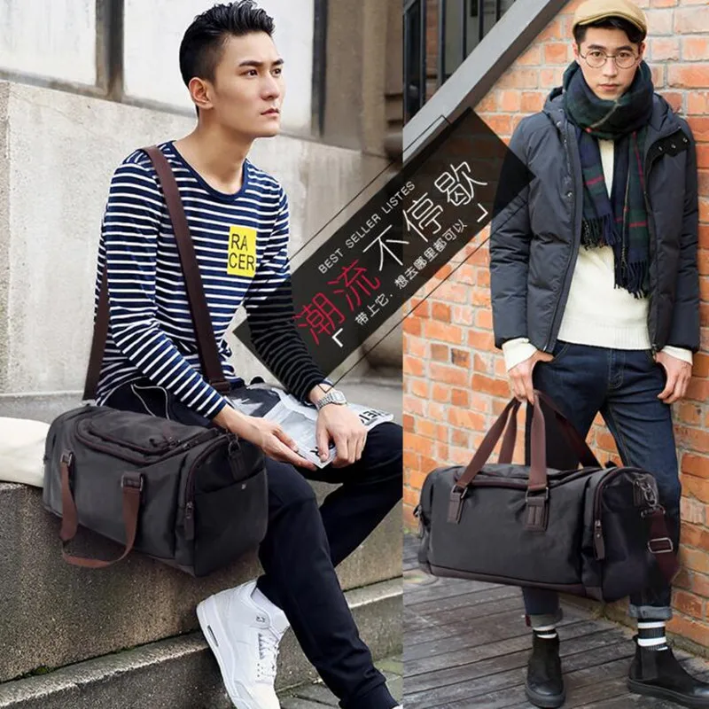 Мужские дорожные сумки из ПУ кожи чемодан модные вещевые мешки тоут для