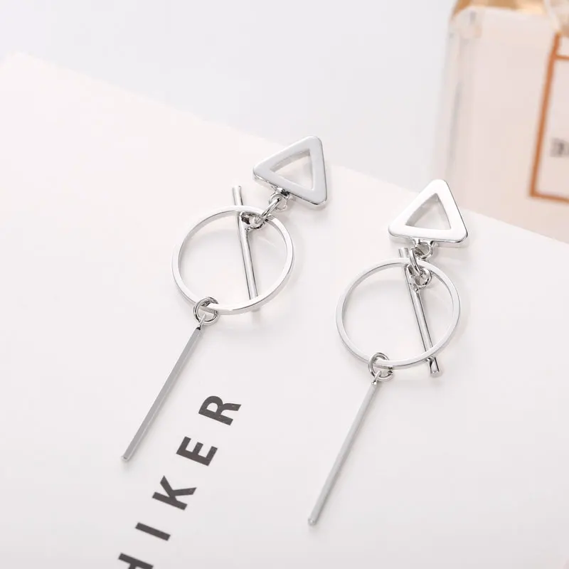 Женские Геометрические прямоугольные серьги-подвески Manxiuni из продолговатого