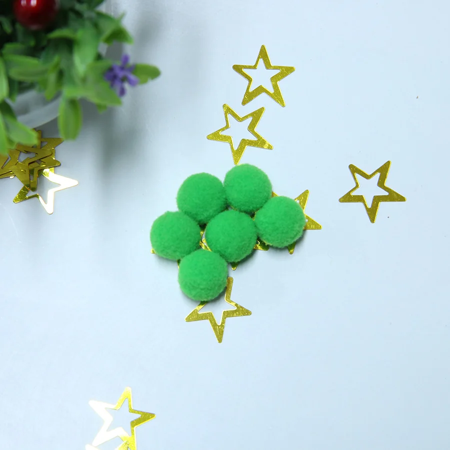 light green 30 мм многоцветные помпоны для рукоделия, аксессуары для рукоделия, детские игрушки, украшения для дома, Рождества - Цвет: light green
