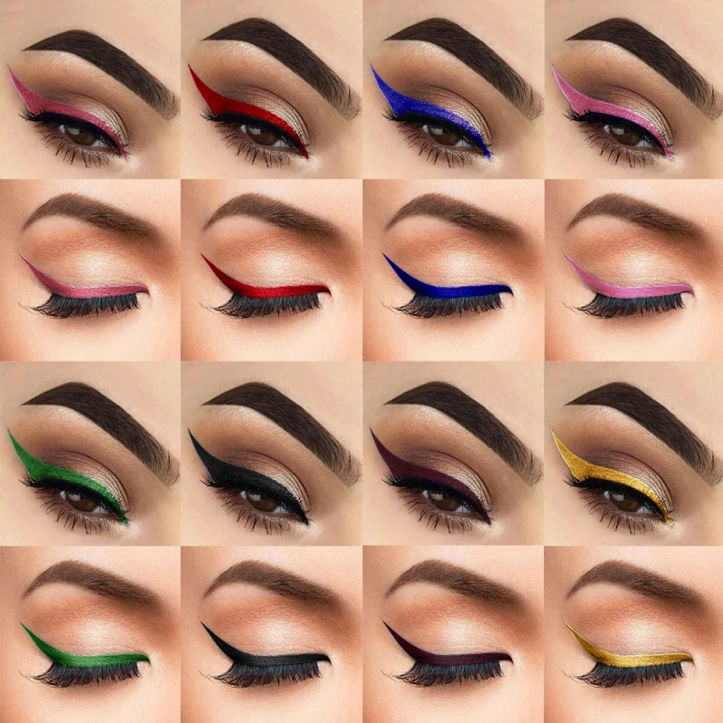 Цветная подводка для глаз водостойкая долговечная красочная жидкая |