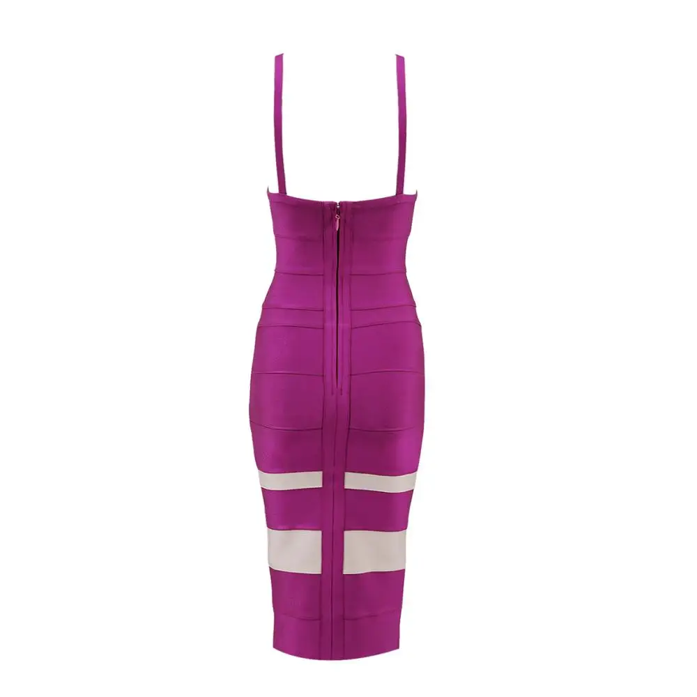 Женское Бандажное Платье До Колена розовое облегающее платье на бретельках для