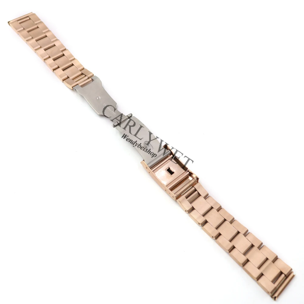 CARLYWET 14 16 18 19 20 21 22 23 мм наручные часы браслет ремень с одним нажатием застежка для Rolex Omega Tudor Breitling