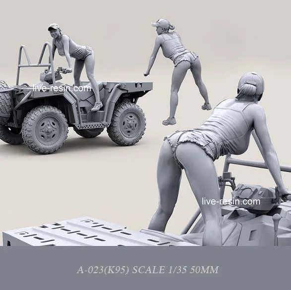 

1/35(50mm)resin model kit US Military ATV female driver Unpainted A-023Y1