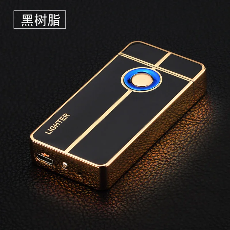 Модная деловая USB Электронная зажигалка металлическая импульсная с двойной
