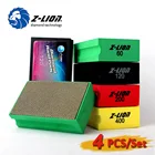 Алмазная шлифовальная накладка Z-Lion 4 шт.лот, 90*55 мм, профессиональный алмазный инструмент с гальваническим покрытием, Накладка для ручного шлифования