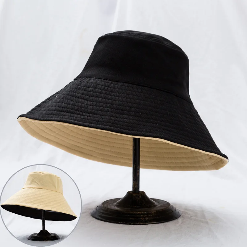 Женская пляжная двухсторонняя шапочка ZLD Солнцезащитная с козырьком для