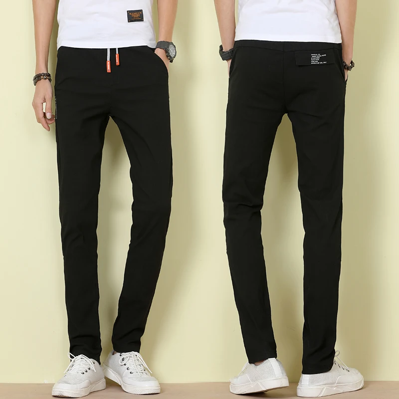 2018 повседневные мужские тонкие штаны однотонные для здоровья дышащие хлопковые