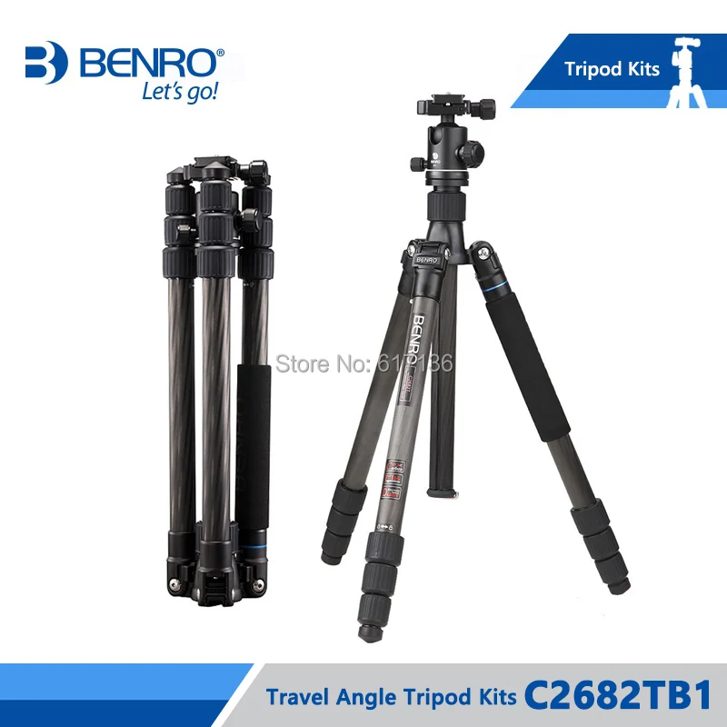 Benro C2682TB1 штатив карбоновые волоконные штативы монопод для камеры с шаровой головкой B1 сумка для переноски Максимальная загрузка 12 кг DHL