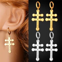 bible verse cross drop earrings for women fashion jewelry gift new arrivals goldsilver color earrings e1177