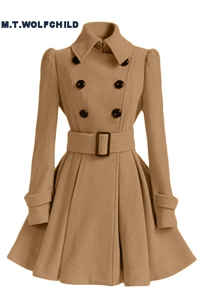 Новинка 2017 Модное зимнее пальто Европа пряжки ремня Пальто двубортное