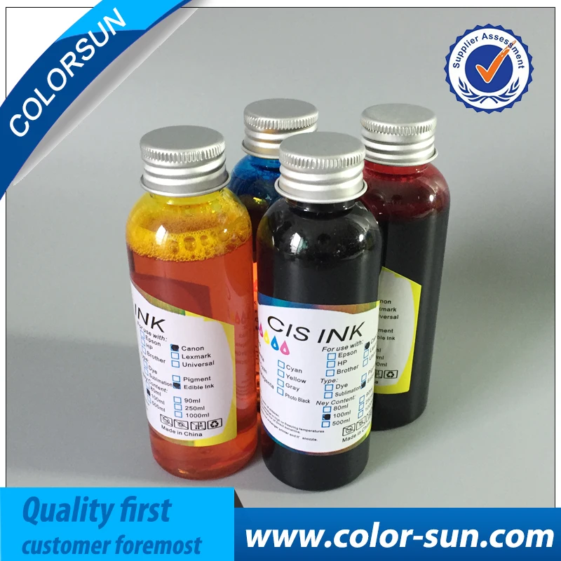 Безопасные 4*100 мл универсальные съедобные чернила пищевые для чехла принтера