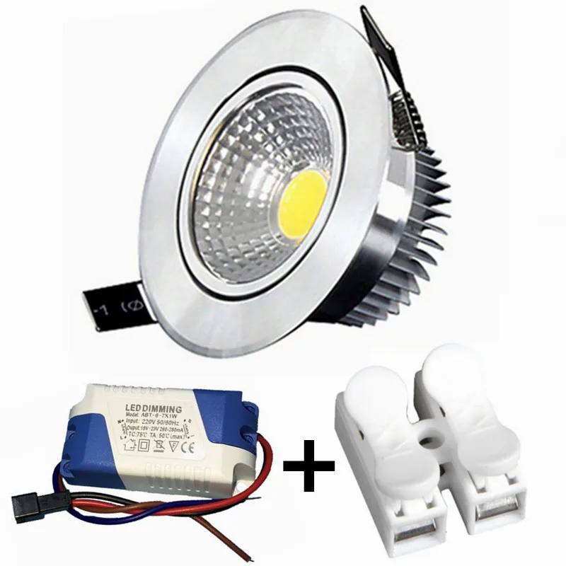 

Ультраяркий приглушаемый светодиодный светильник COB, 220 В переменного тока, 5 Вт, 7 Вт, 10 Вт, 12 Вт, 12 Вт