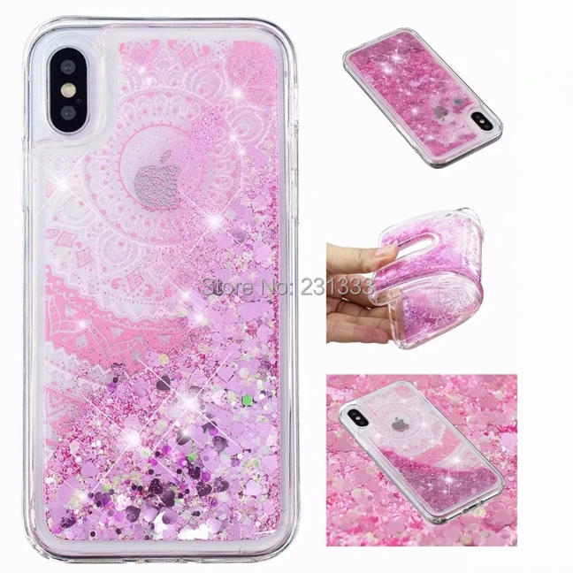 Мягкий блестящий чехол C ku из ТПУ с жидким зыбучим песком для Iphone X 8 7 PLUS 6 6S 5 SE