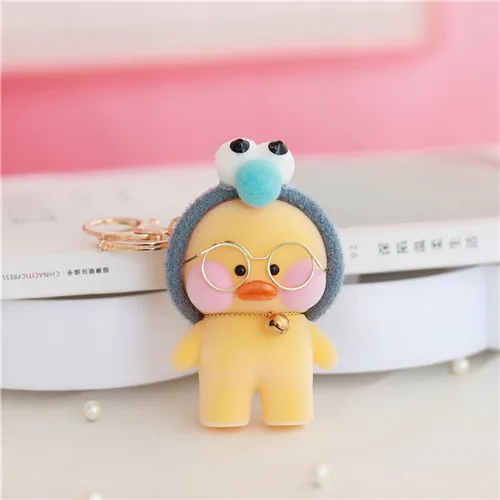 7 8 см Kawaii LaLafanfan кафе подвеска с форме утки брелок мультфильм милый утка автомобиль Декор Животные Куклы Игрушки для девочек подарок на день рождения для детей - Цвет: 7