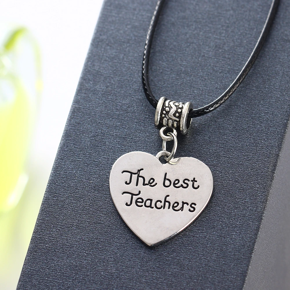 В Best учителей Кулоны в форме сердца Jewelry подарки для учителя Цепочки и ожерелья