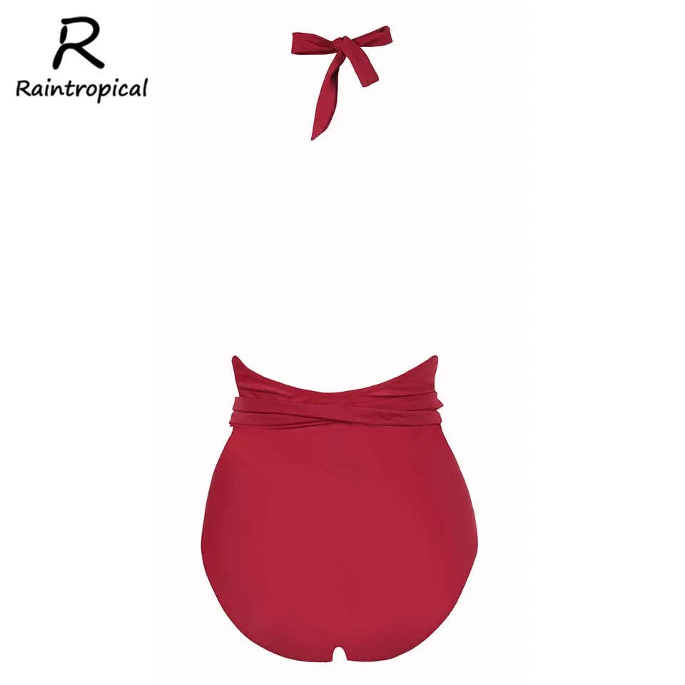 Новинка пикантный женский слитный купальник rainтропический Женский однотонный