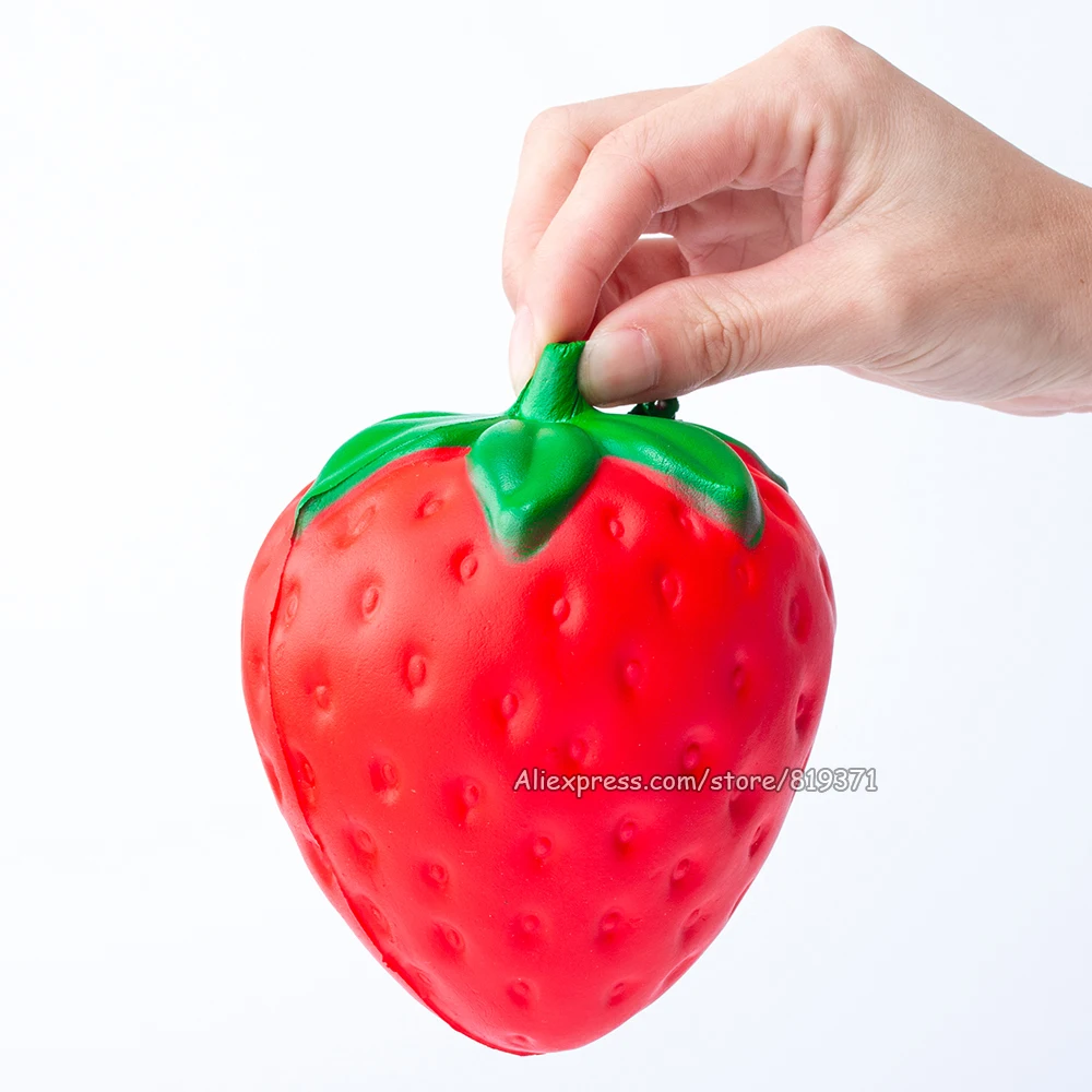 Мягкие и милые медленно поднимающийся цветной клубникой Большой Squeeze