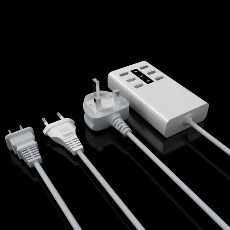 6 портов Мульти USB зарядное устройство концентратор дисплей док станция для