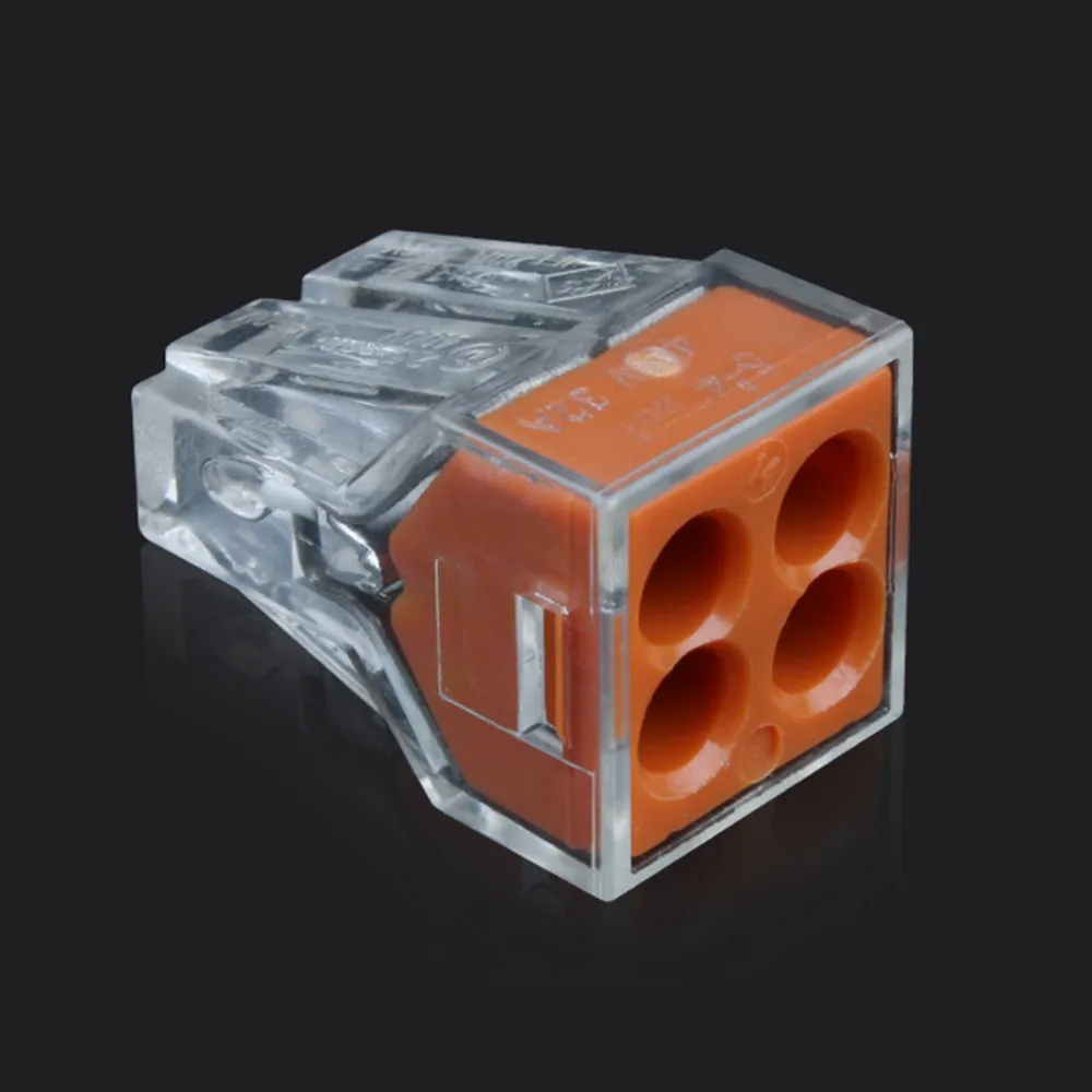 

20PCS PCT-104 wire wiring connector 4 pin conductor terminal cable block 0.75-2.5