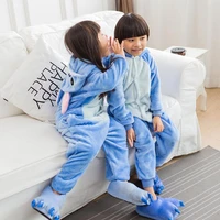 kid blue stitch cosplay kigurumi onesies cartoon anime unicorn jumpsuit costume for girl boy winter animal sleepwear pajamas