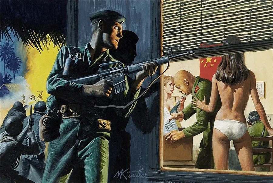 Historical Beauty and Sexy-Mort Kunstler American Style Canvas Painting Living Room Home Decor Modern Mural Art Oil Painting#043 | Дом и сад
