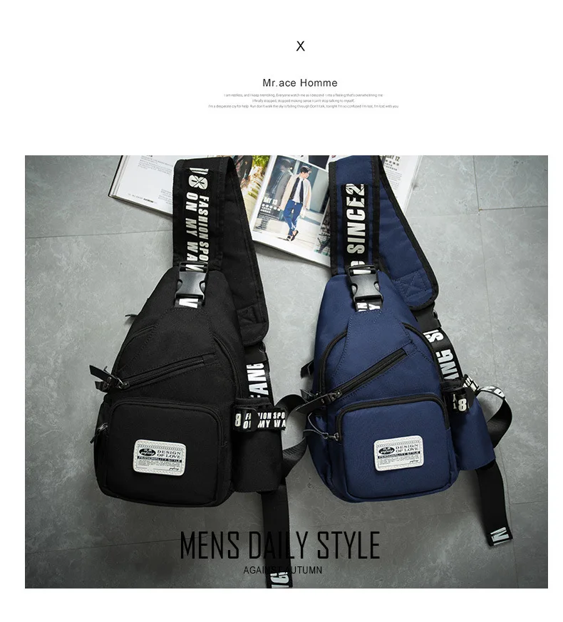 Male Sling Bag Oxford Men Messenger Bag Brand Chest Pack Multifunctional man fashion Chest Bags men's Small shoulder Travel Bag