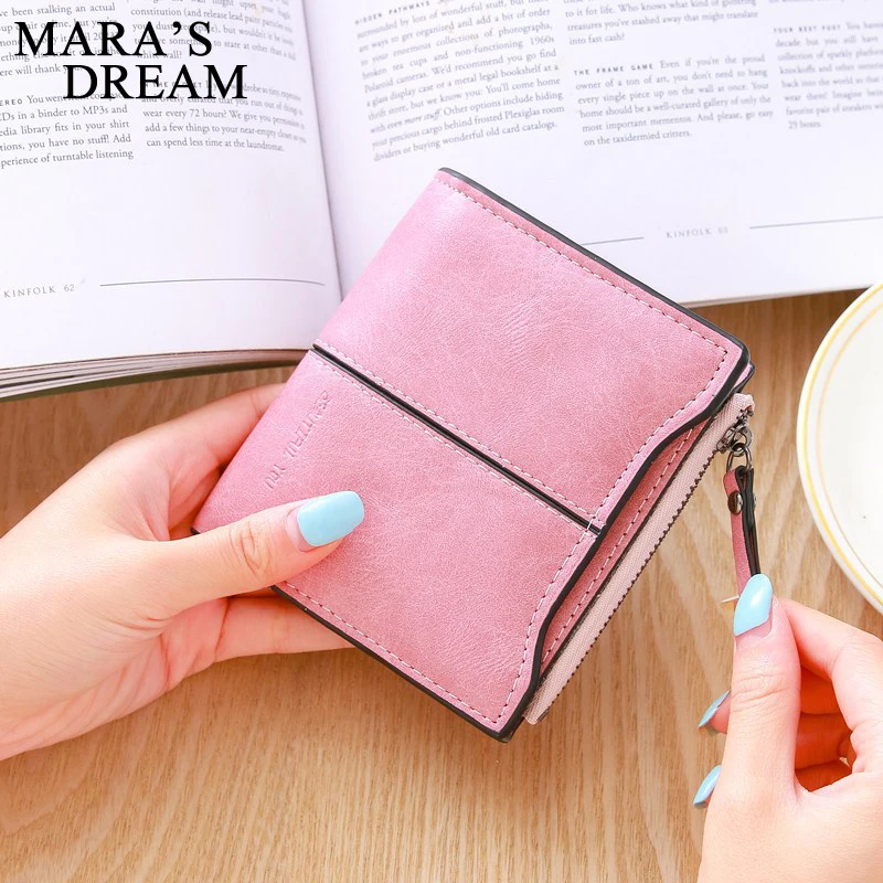 Кошелек Mara's Dream Женский тонкий бумажник на молнии винтажный клатч защелке