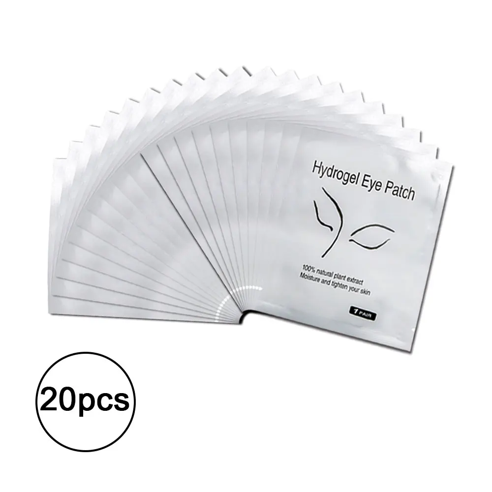 Silver 20pcs 10/20/50 пар Пластыри для наращивания ресниц кругов под глазами колодки Бумага патчи привитые глаз советы Стикеры обертывания инструменты для макияжа - Длина: Silver 20pcs