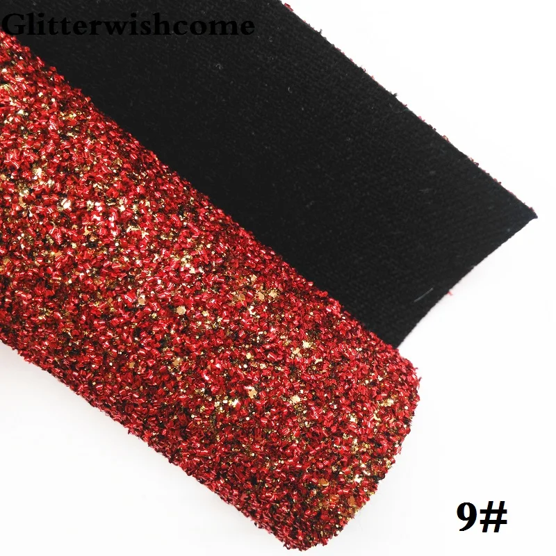 Glitterwishcome 21X29 см A4 размеры синтетическая кожа, с эффектом блестящей кожи, искусственная кожа из искусственной кожи Ткань Винил для Луки, GM047A