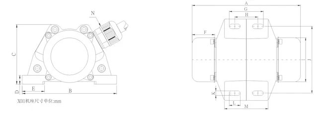 Dc 220v380v 30w50w80w100w120w промышленный Вибрационный Небольшой Вибрационный двигатель вибрирующий регулятор экрана