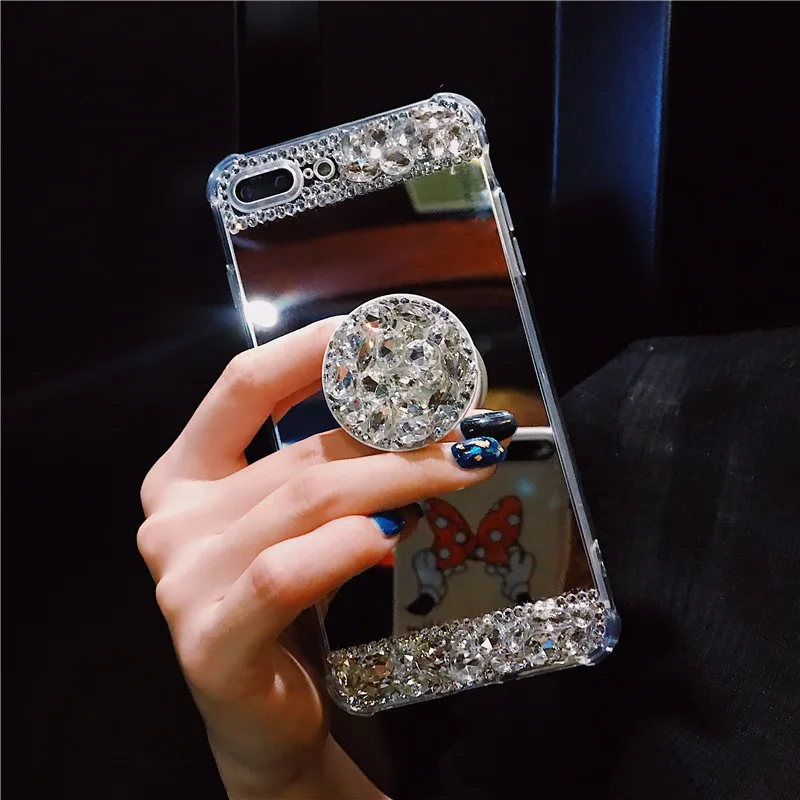 Для Samsung S21 S10 Plus S20 S9 S8 Note 20 10 9 8 стразы камень зеркальные украшения алмазная