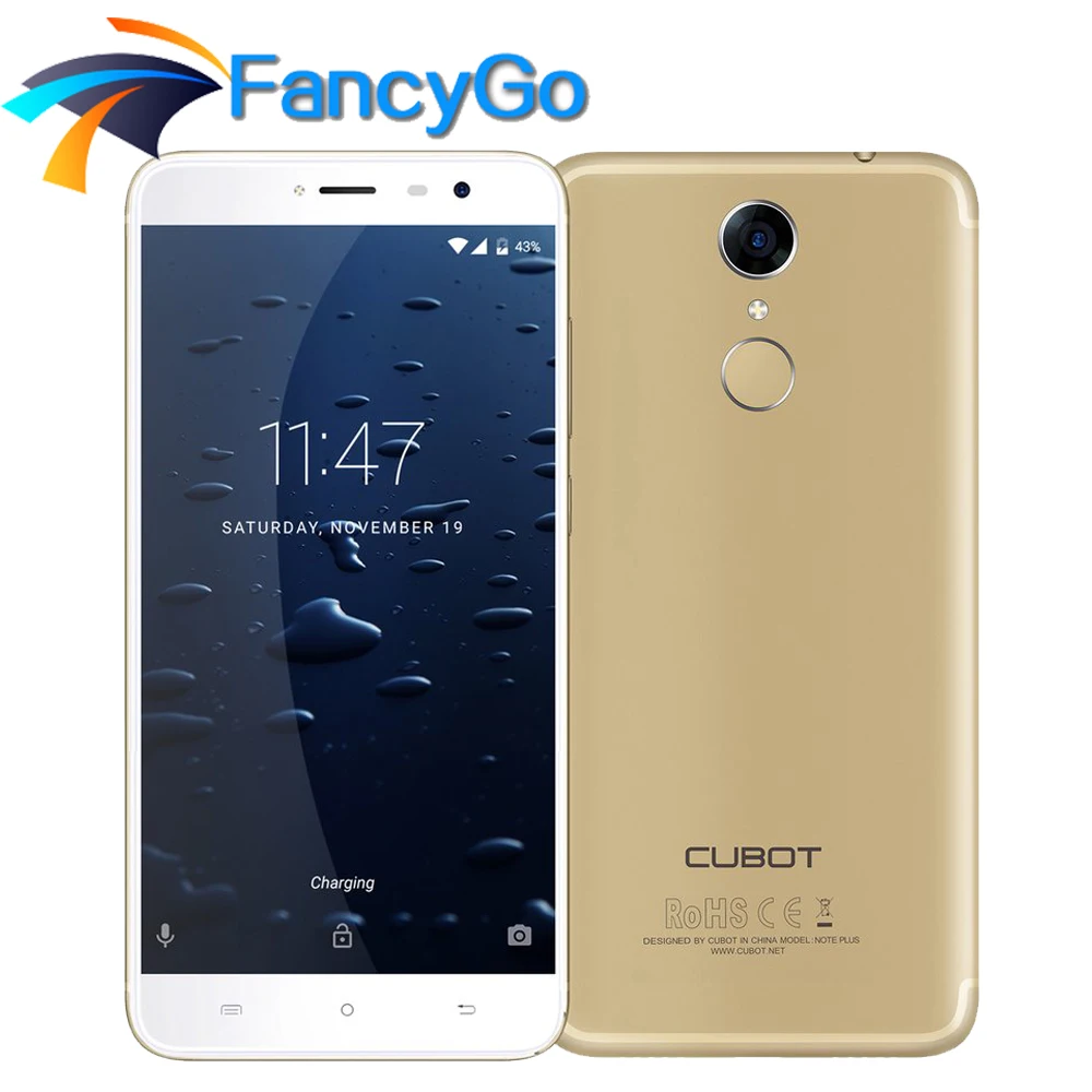 Оригинальный Cubot Note плюс MT6737T 4 ядра Смартфон Android 7 0 5 2 дюймов мобильного телефона