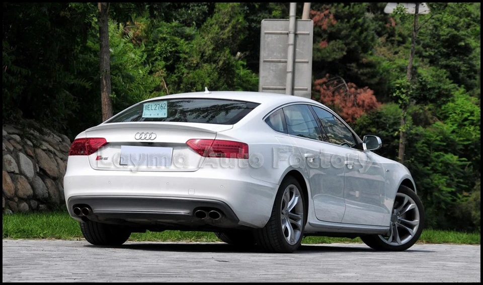 S5 стиль Стекловолокно Задний багажник спойлер для Audi A5 Sportback 2007- лет автомобильный спойлер крыло(не подходит Sline s5 rs5