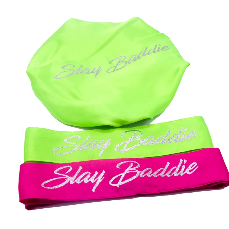 Индивидуальный блестящий логотип двухцветные Чепчики двухслойная Женская