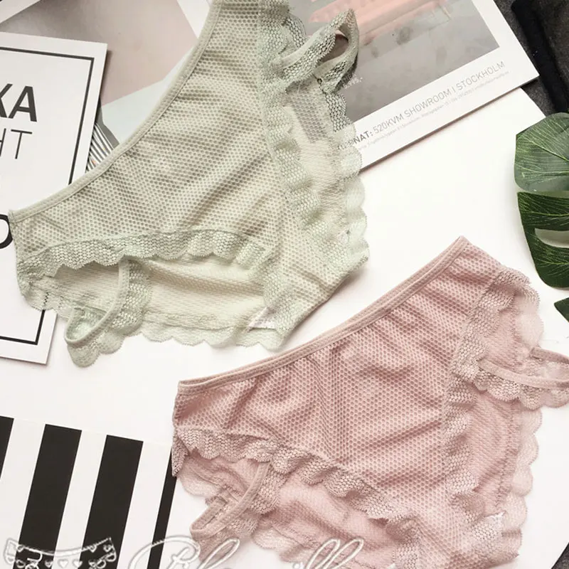 Женское кружевное нижнее белье SP & CITY бесшовное в горошек с оборками женские