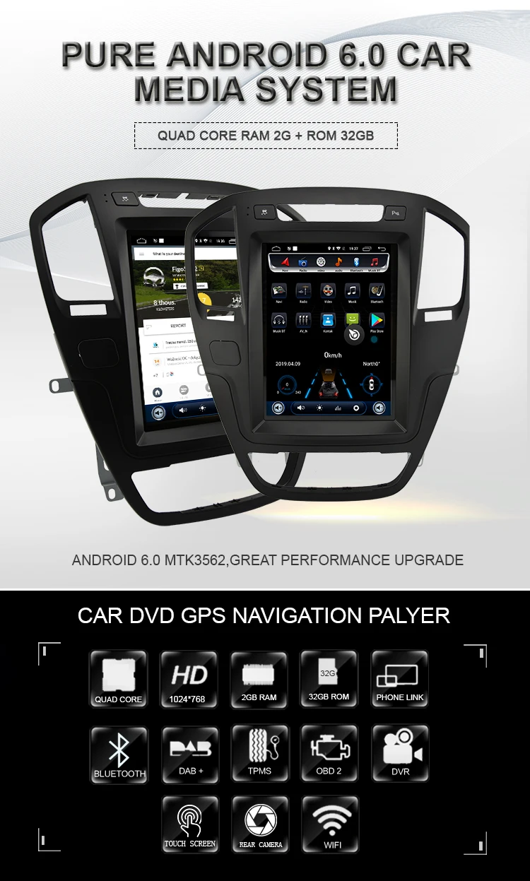 Navivox Android 6,0 Автомобильный Радио Tesla стиль gps-навигация, dvd-плеер для Opel Insignia Vauxhall Holden/Buick Regal 2008-2013