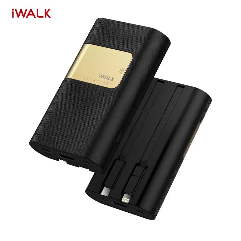 IWalk Quick Charge 3,0 Мощность банк PD QC3.0 9V 12V с USB-C кабель для передачи данных для iPhone X 8 Xiaomi Mi8 samsung S8 huawei P20 Oneplus 6T