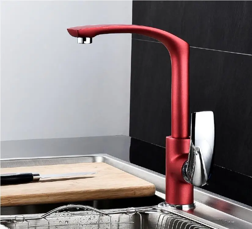 Горячий и холодный кухонный кран в европейском стиле полностью латунный ХРОМ