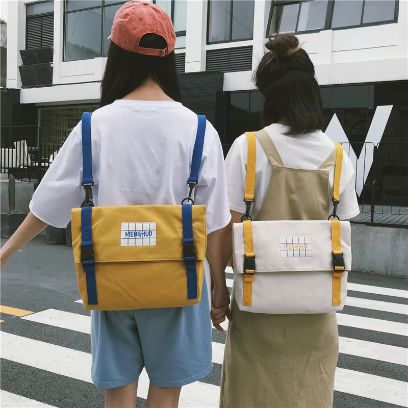 Японский простой милый рюкзак Harajuku Многофункциональный Студенческая книга