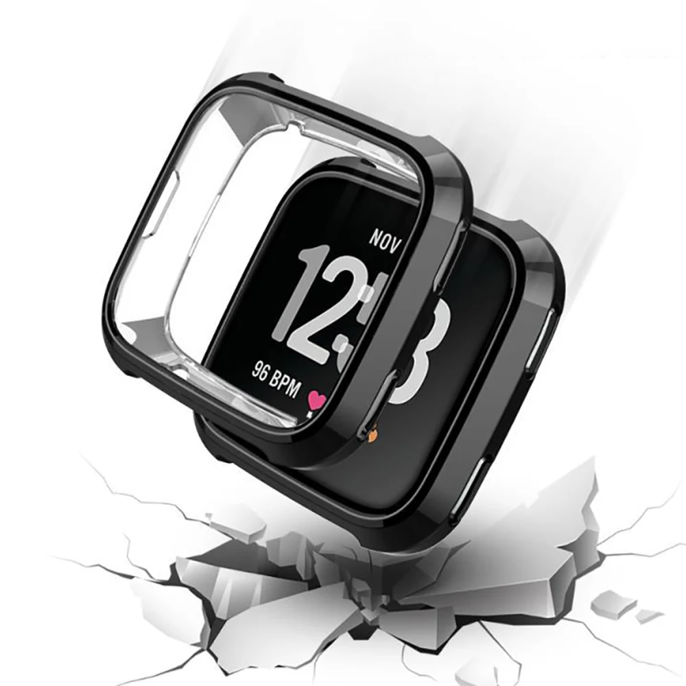 360 градусов Защитная крышка для Fitbit Versa ремешок чехол покрытие Coque подгонки