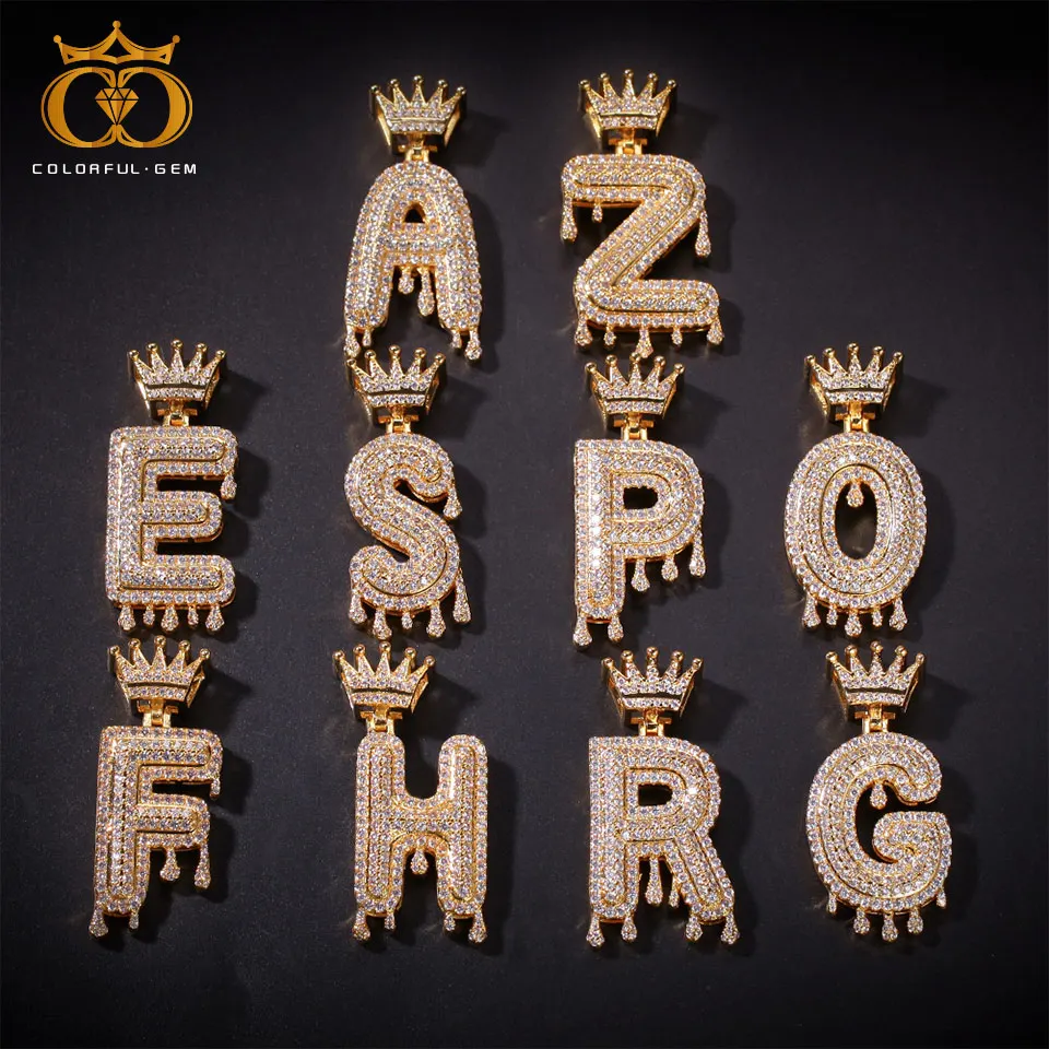 Красочные. Ювелирные изделия в стиле хип хоп на заказ имя короны капельные