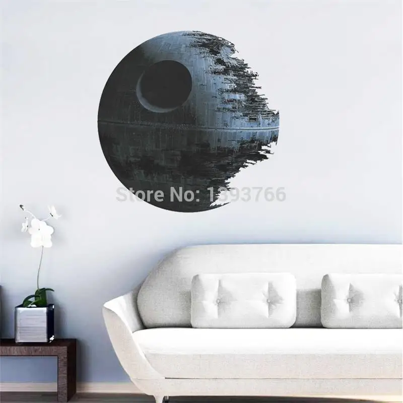 Звезда смерти художественный настенный стикер Звездные войны Съемный 3d