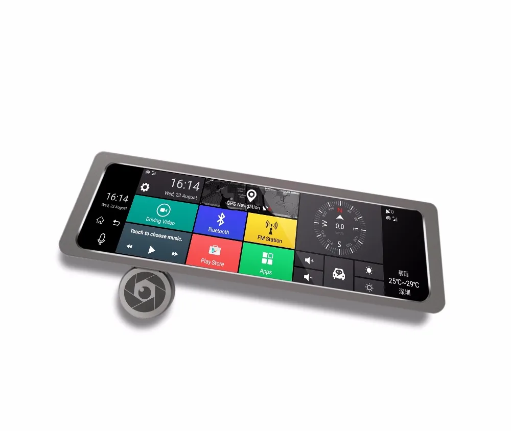 AZGIANT Car DVR видеорегистратор 10 &quotПолный сенсорный экран 4G WiFi Android GPS навигаторы FHD