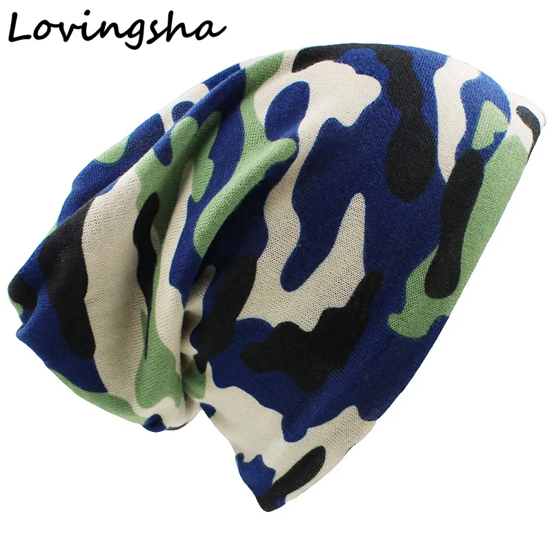 

LOVINGSHA, бренд, осенне-зимние шапки двойного назначения для женщин, шапочки с черепами, тонкий Камуфляжный шарф для девушек HT056