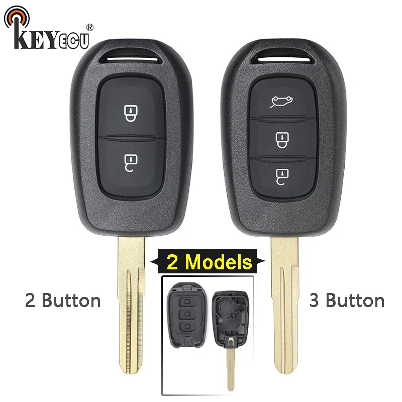 KEYECU для Renault Duster Twingo Dokker Trafic Sandereo Clio Master Logan 2/ 3 кнопки Замена чехол дистанционного