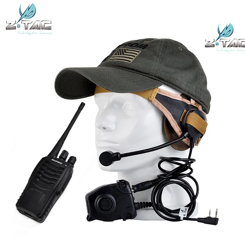 Наушники Z Tactical Airsoft Military Selex TASC1 гарнитура и наушники Peltor PTT для BAOFENG888S Kenwood Walkie Talkie